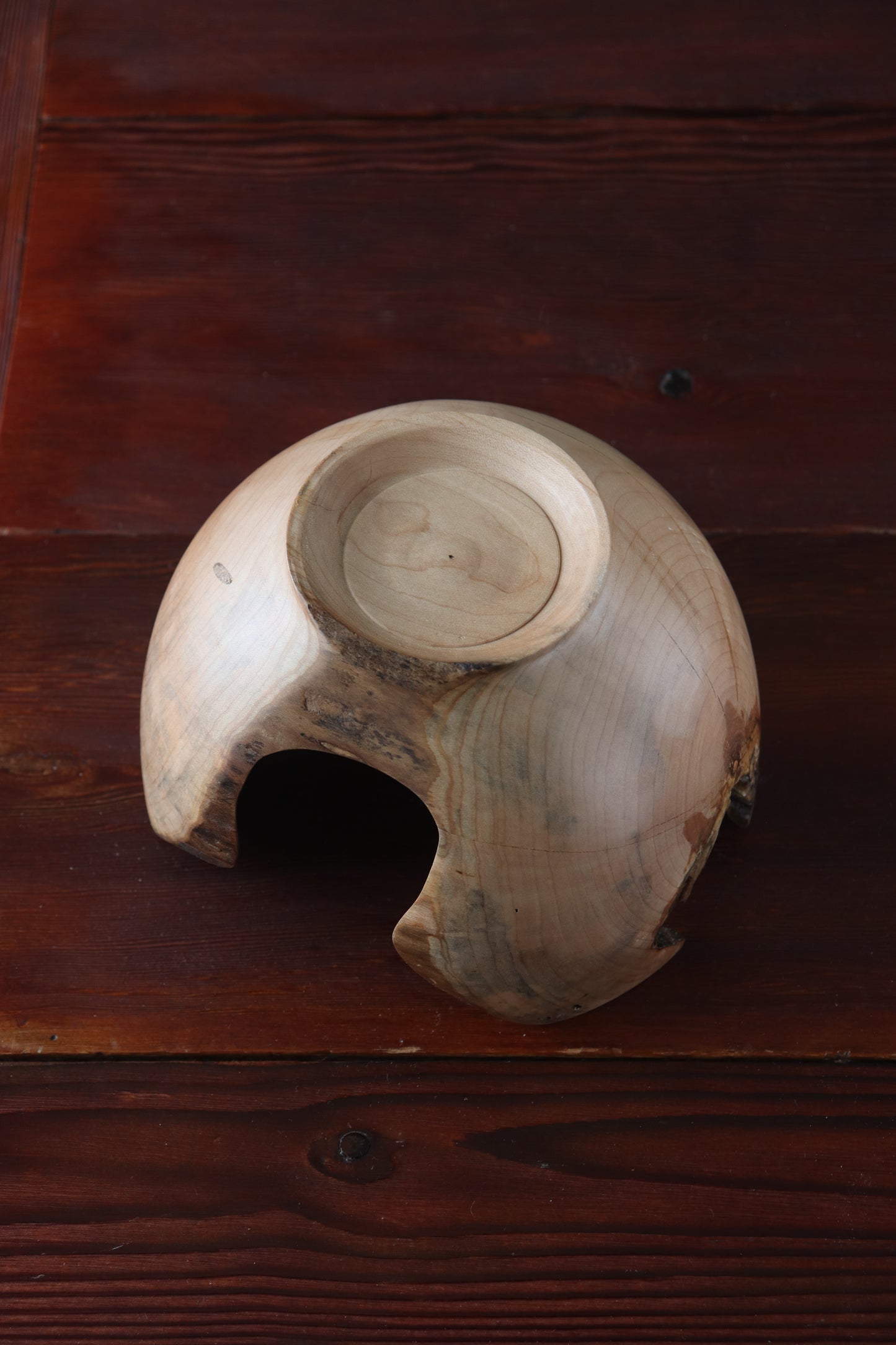 Handturned Live Edge Bowl with Bark Inclusions & Negative Space