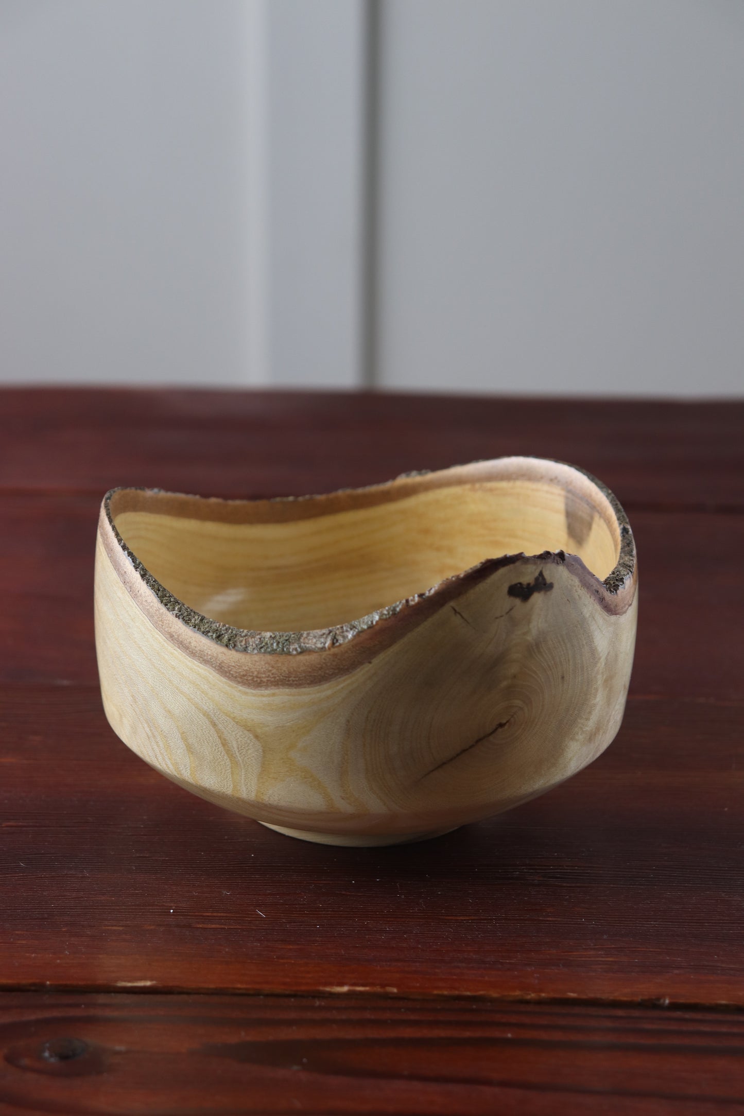 Handcrafted Live Edge Bowl with Natural Bark Rim