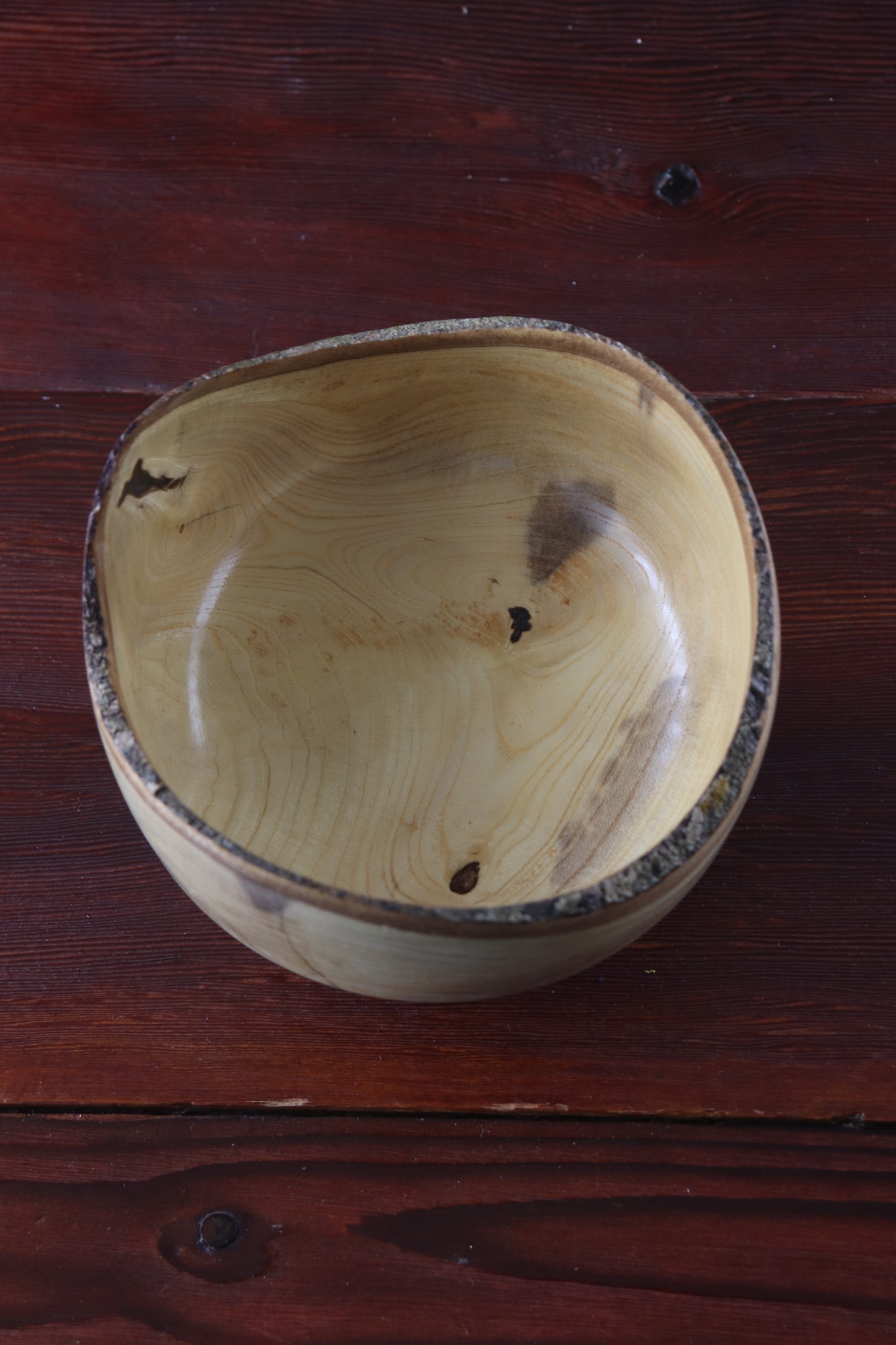 Handcrafted Live Edge Bowl with Natural Bark Rim