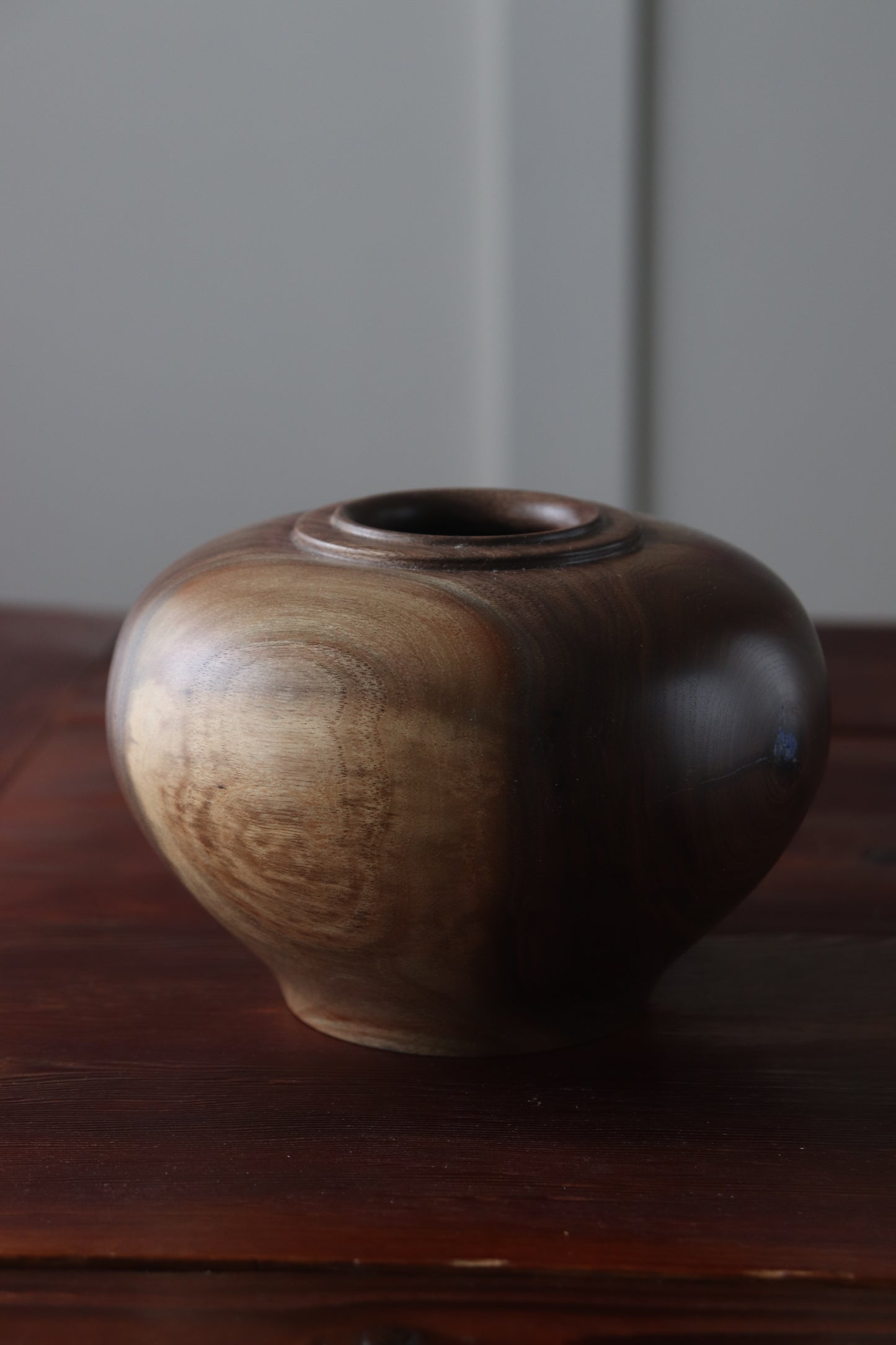 Hand-Turned Walnut Hollow Form Vessel