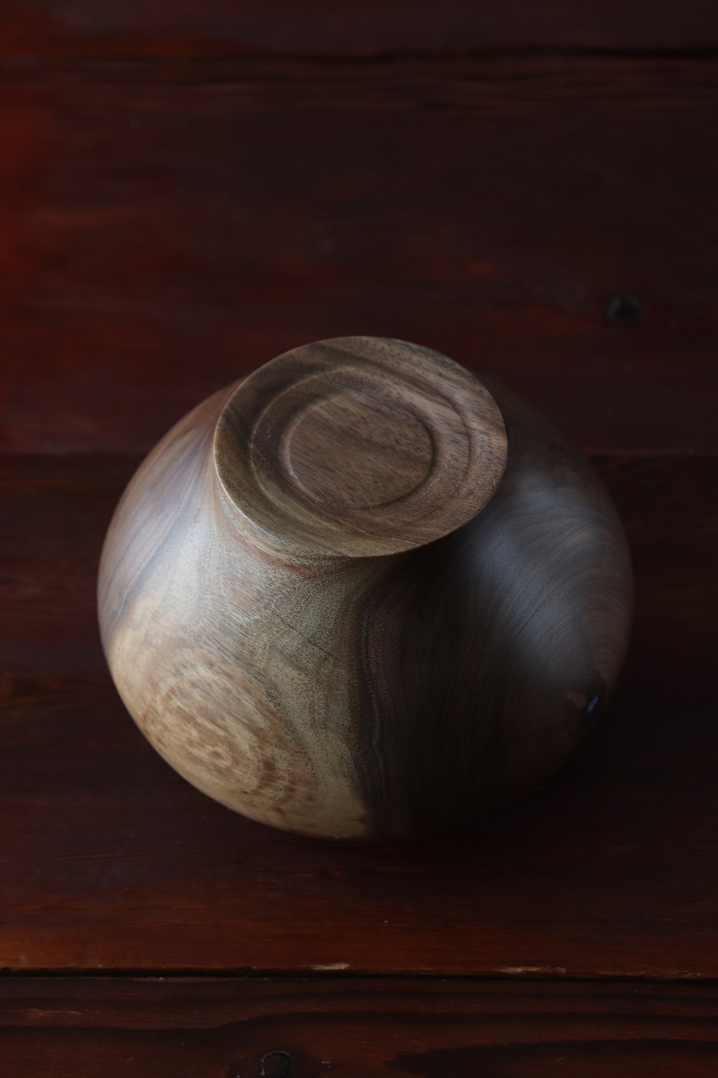 Hand-Turned Walnut Hollow Form Vessel