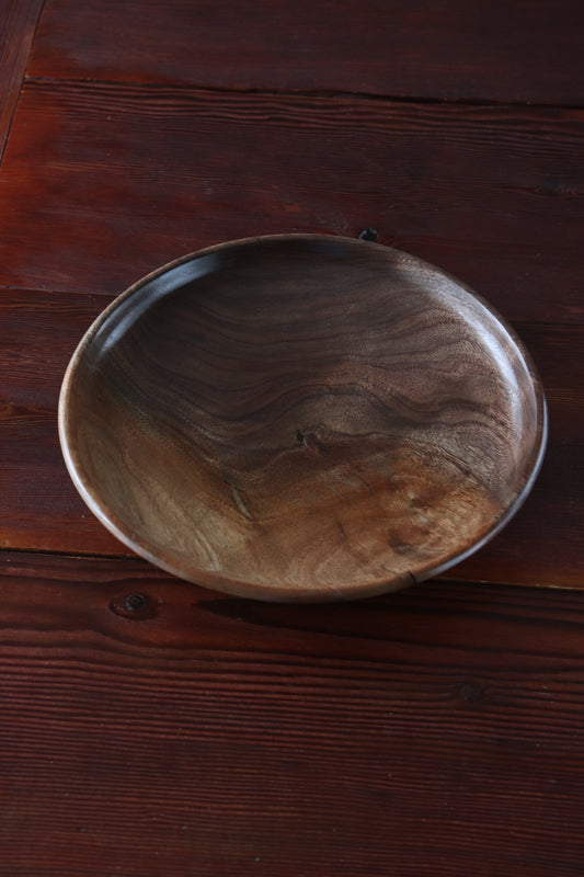 Handturned Walnut Plate with Stunning Natural Grain