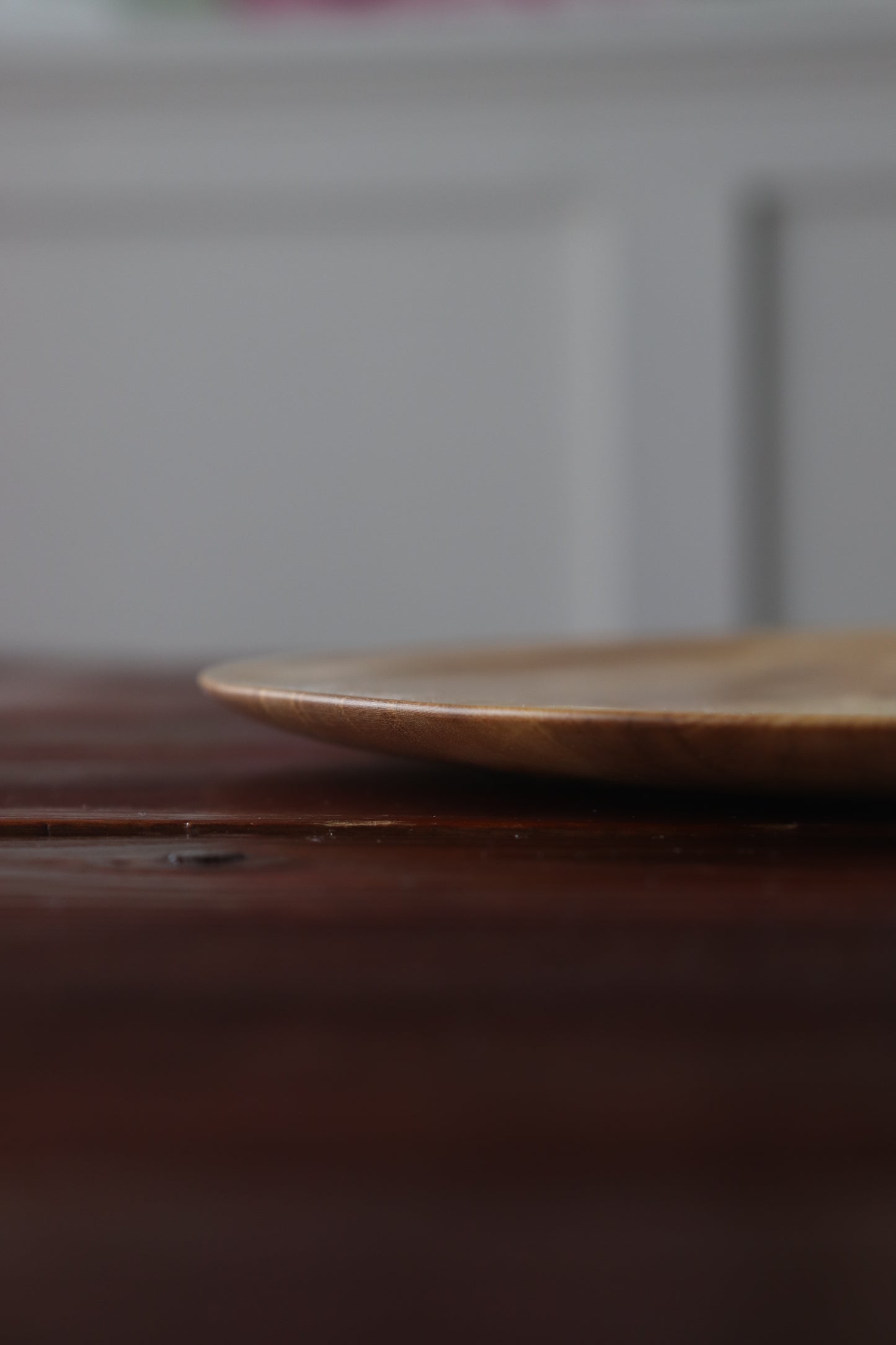 Handturned Wood Plate with Subtle Grain Detail