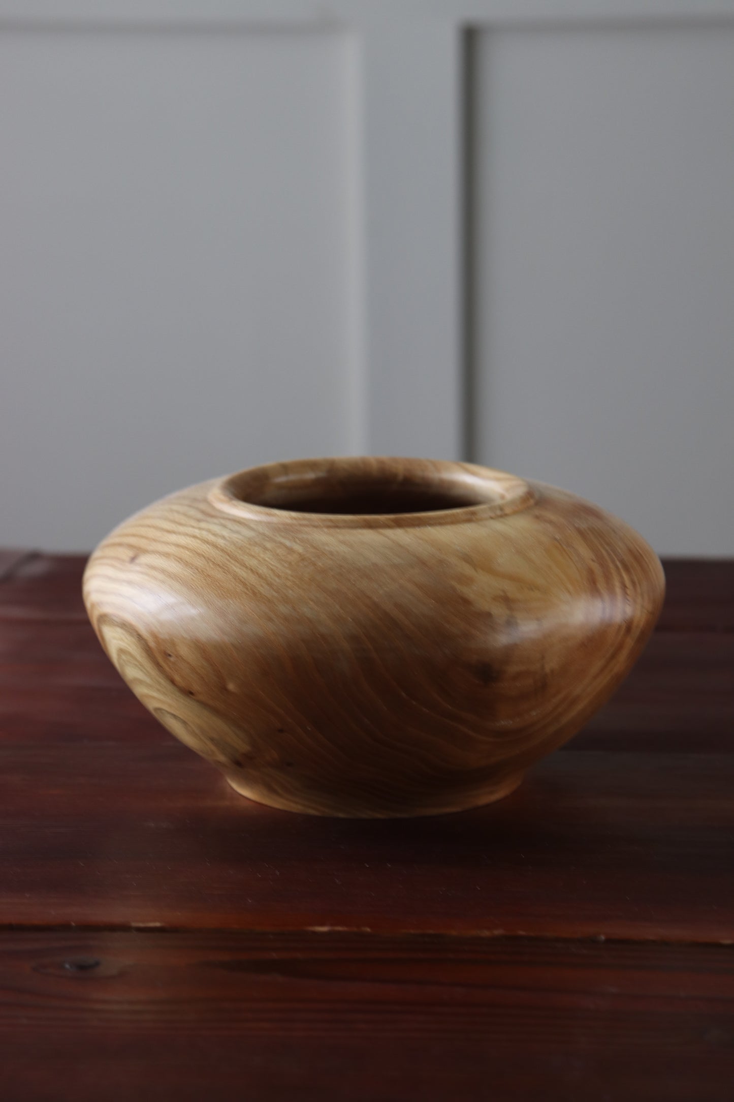 Handturned Hollow Form Vessel with Striking Grain Pattern