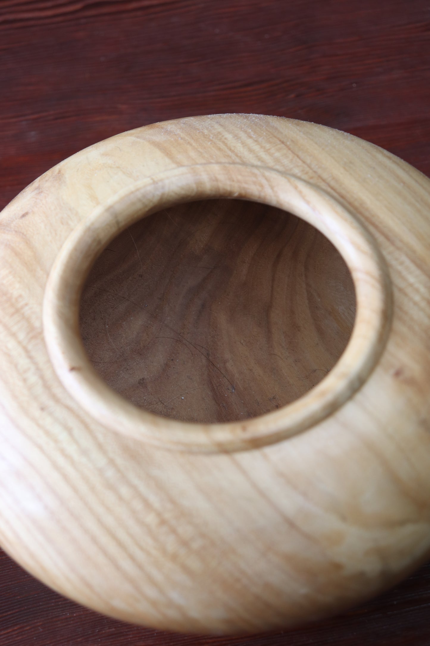 Handturned Hollow Form Vessel with Striking Grain Pattern
