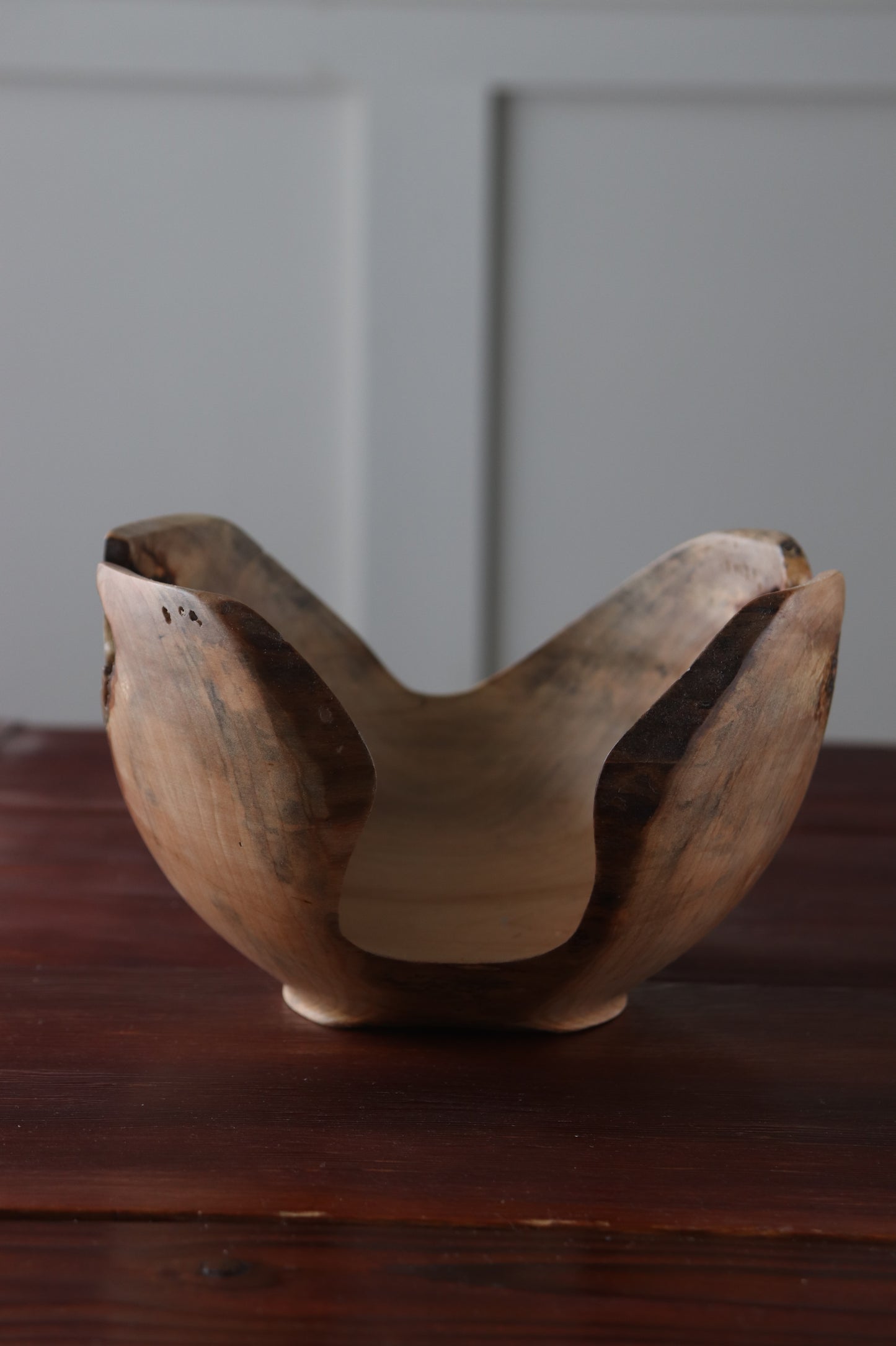 Handturned Live Edge Bowl with Bark Inclusions & Negative Space